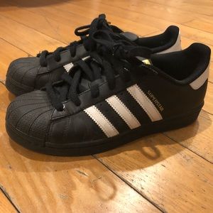 Adidas black superstars